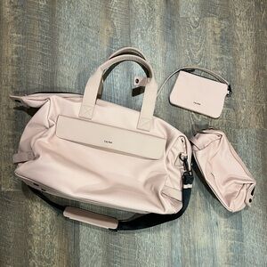 Calpak Blush Pink Travel Duffel with Two Matching Pouches